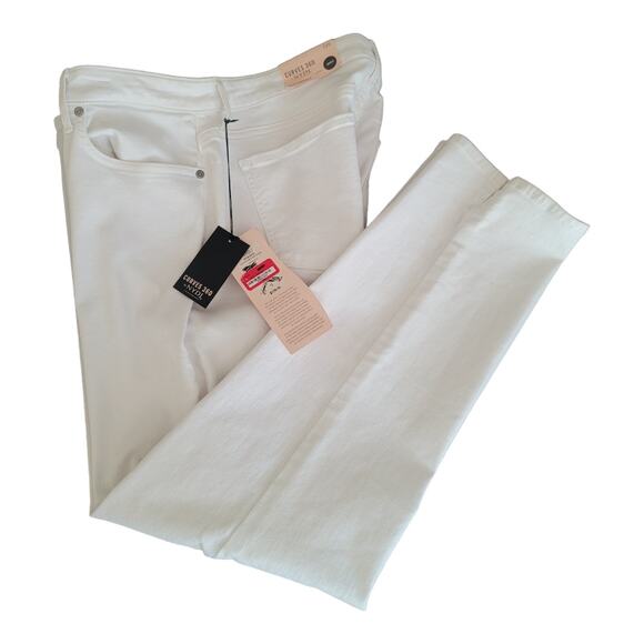 NYDJ Curves 360 Ankle Jeans Women's 12S‎ White Denim Slim Straight NWT - Picture 5 of 16